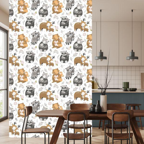 Behang Babydieren Tussen Bloemen - Afbeelding 4