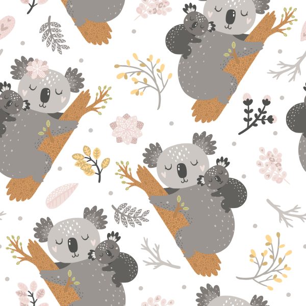 Behang Slapende Koala's - Afbeelding 2
