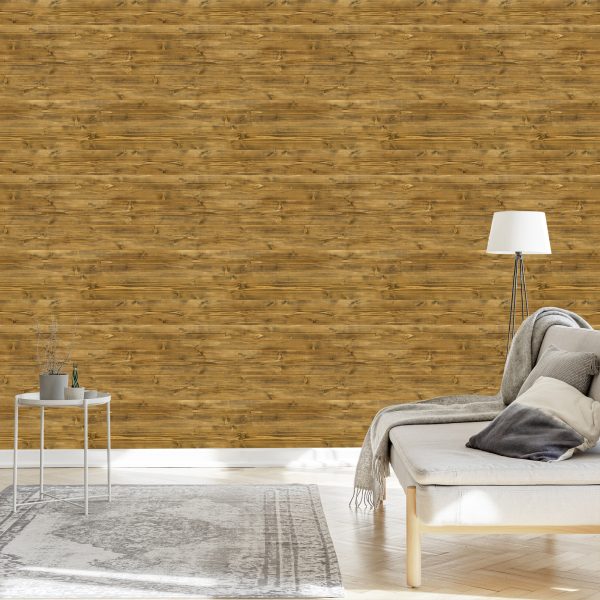 Behang Stijlvol Horizontaal Houten Patroon - Afbeelding 3
