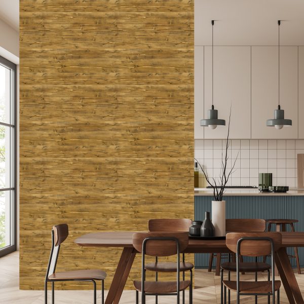 Behang Stijlvol Horizontaal Houten Patroon - Afbeelding 4