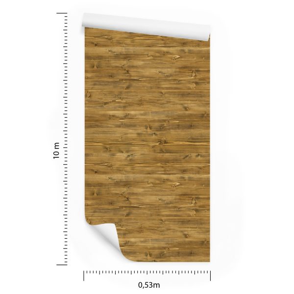 Behang Stijlvol Horizontaal Houten Patroon - Afbeelding 8