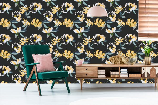 Behang Bloemenpatroon - Afbeelding 6
