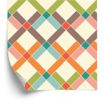 Behang Geometrisch - Kleurrijke Diamanten