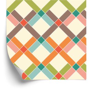 Behang Geometrisch - Kleurrijke Diamanten
