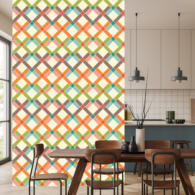 Behang Geometrisch - Kleurrijke Diamanten - Afbeelding 4