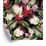 Behang Veelkleurige Bloemen