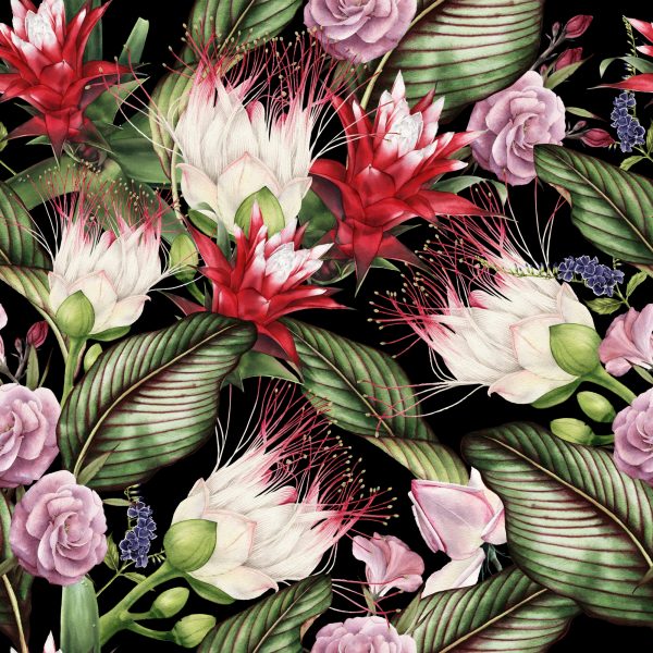 Behang Veelkleurige Bloemen - Afbeelding 2