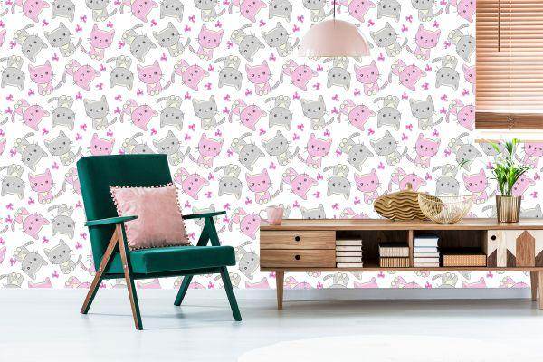 Behang Voor Kinderen - Happy Cats - Afbeelding 6