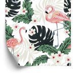 Behang Flamingo's