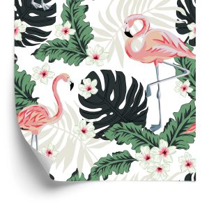 Behang Flamingo's