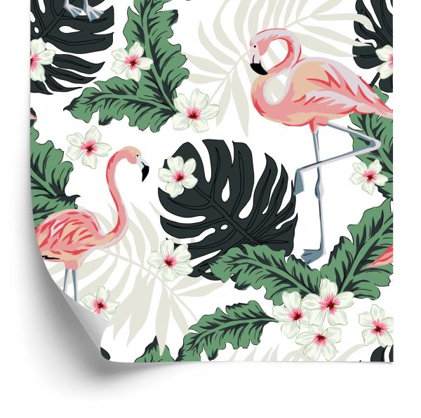 Behang Flamingo's