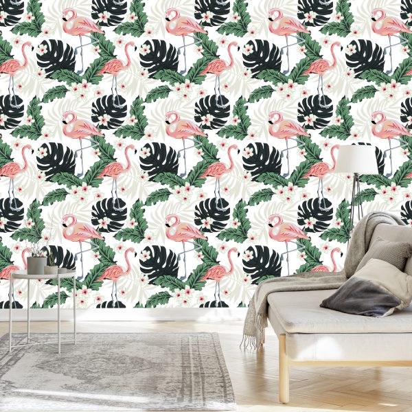 Behang Flamingo's - Afbeelding 3