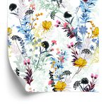 Behang Veld Bloemen