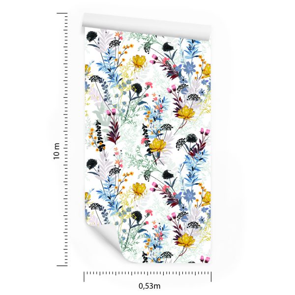 Behang Veld Bloemen - Afbeelding 8