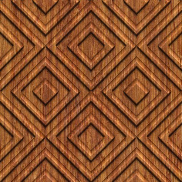 Behang Houten Geometrisch Retro Patroon - Afbeelding 2