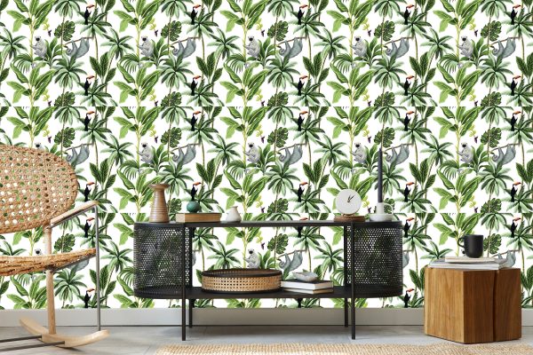 Behang Dieren, Vogels En Bomen - Afbeelding 5