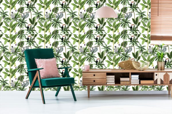 Behang Dieren, Vogels En Bomen - Afbeelding 6