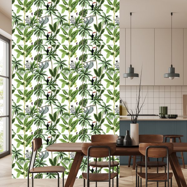 Behang Dieren, Vogels En Bomen - Afbeelding 4