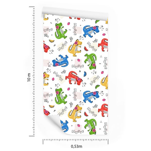 Behang Kleurrijke Krokodillenbriefjes Voor De Kinderkamer - Afbeelding 8