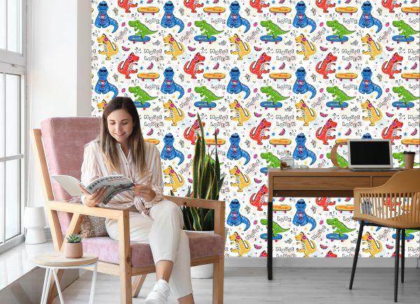 Behang Kleurrijke Krokodillenskateboards Voor Kinderen - Afbeelding 7