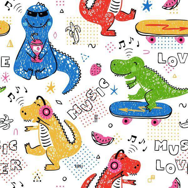 Behang Kleurrijke Krokodillenskateboards Voor Kinderen - Afbeelding 2