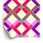 Behang Geometrisch - Kleurrijke Diamanten
