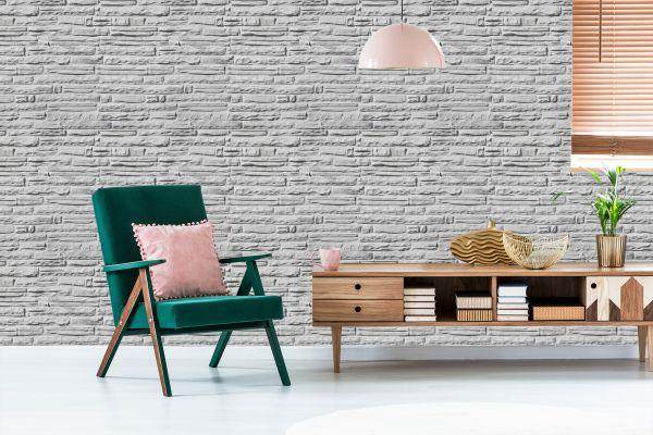Behang Heldere Baksteen - 3D-Effect - Afbeelding 6