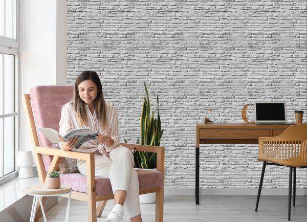Behang Heldere Baksteen - 3D-Effect - Afbeelding 7