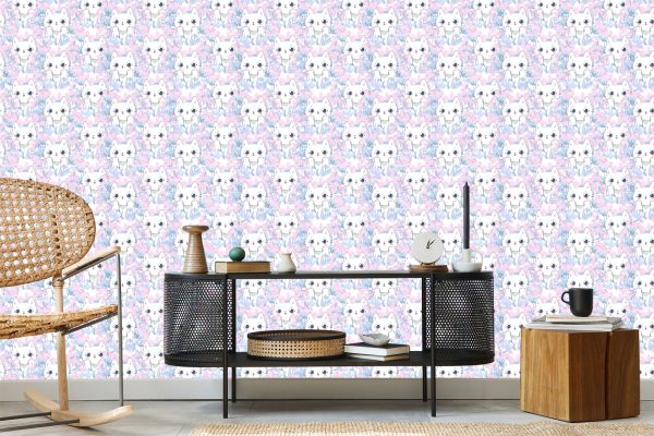 Behang Voor Kinderen - Katten En Bloemen - Afbeelding 5