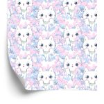 Behang Voor Kinderen - Katten En Bloemen