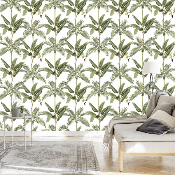 Behang Bladeren Groen Slaapkamer Woonkamer - Afbeelding 3