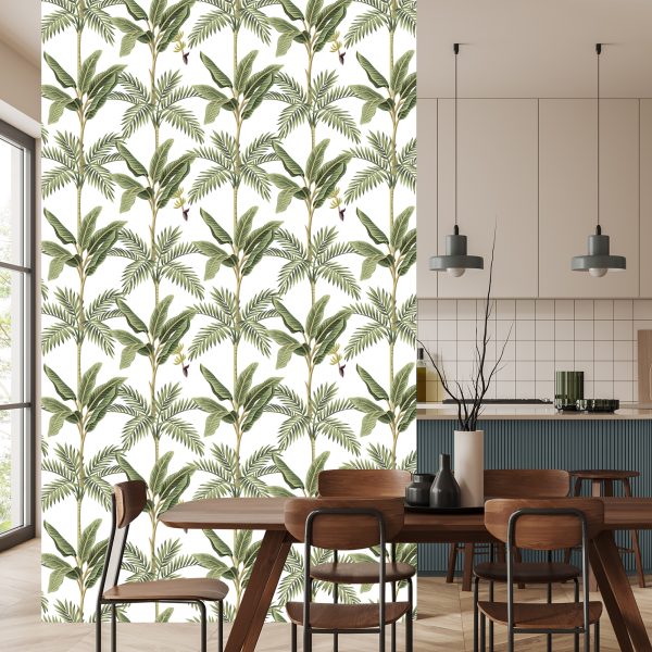 Behang Bladeren Groen Slaapkamer Woonkamer - Afbeelding 4