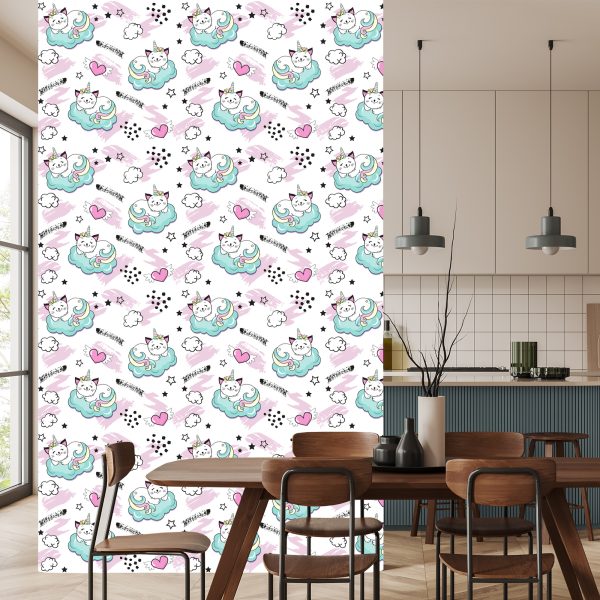 Behang Voor Kinderen - Slapende Katten - Afbeelding 4