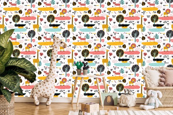 Behang Voor Meisjes, Safari, Dieren, Leeuwen - Afbeelding 5