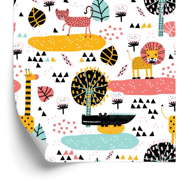 Behang Voor Meisjes, Safari, Dieren, Leeuwen