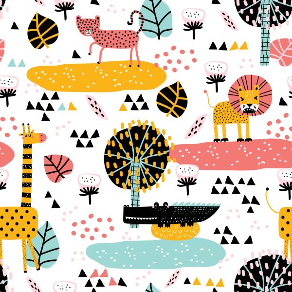 Behang Voor Meisjes, Safari, Dieren, Leeuwen - Afbeelding 2