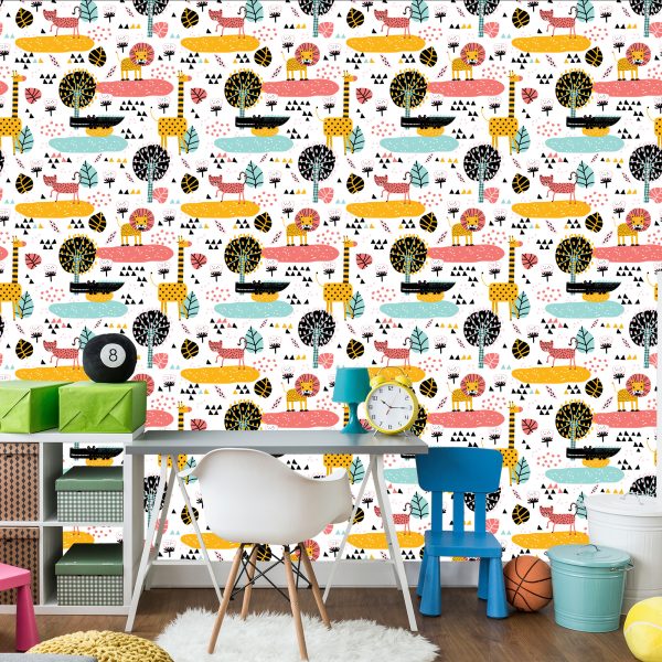 Behang Voor Meisjes, Safari, Dieren, Leeuwen - Afbeelding 4