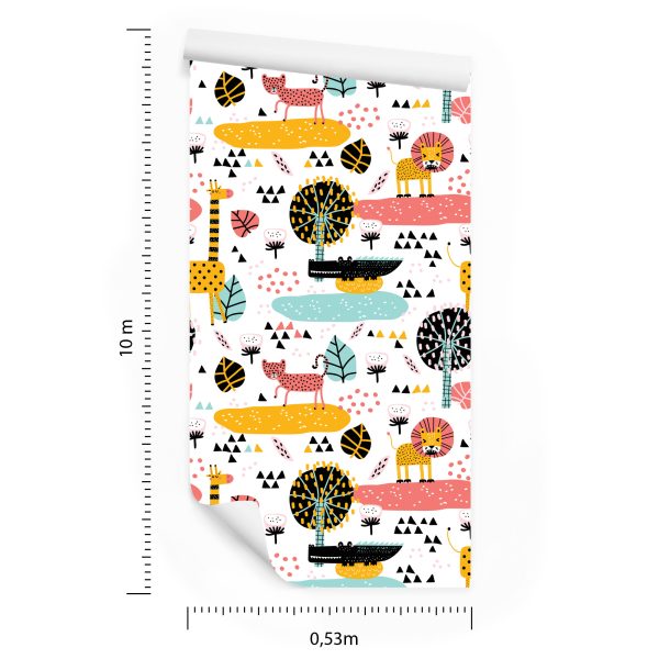 Behang Voor Meisjes, Safari, Dieren, Leeuwen - Afbeelding 8