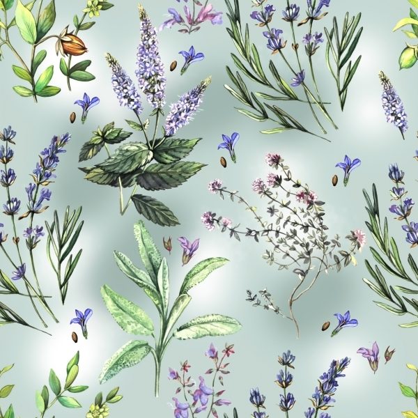 Behang De Aard Van Lavendelbloemen - Afbeelding 2