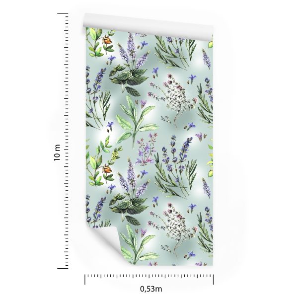 Behang De Aard Van Lavendelbloemen - Afbeelding 8