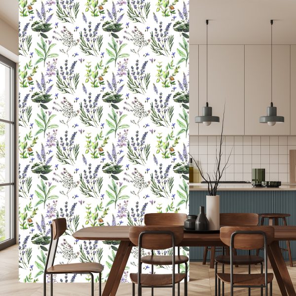 Behang Kleurrijke Lavendelbloemen - Afbeelding 4
