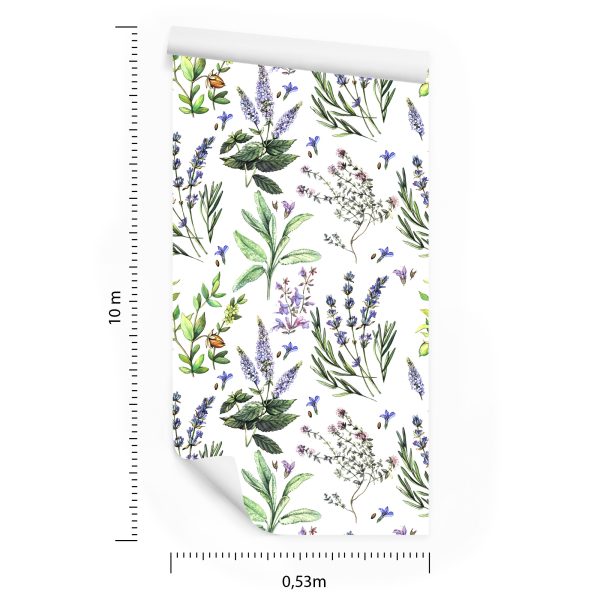 Behang Kleurrijke Lavendelbloemen - Afbeelding 8