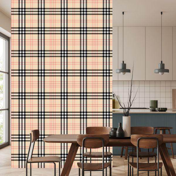 Behang Moderne 3D Plaid Voor Kantoor Woonkamer - Afbeelding 4