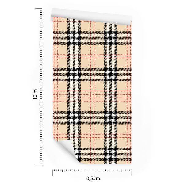 Behang Moderne 3D Plaid Voor Kantoor Woonkamer - Afbeelding 8