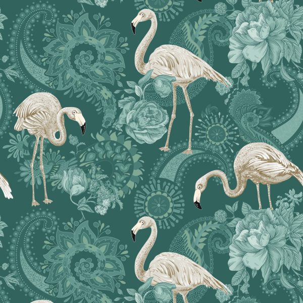 Behang Flamingo's - Afbeelding 2