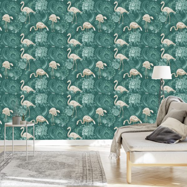 Behang Flamingo's - Afbeelding 3