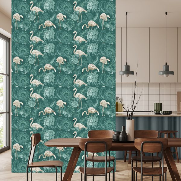 Behang Flamingo's - Afbeelding 4