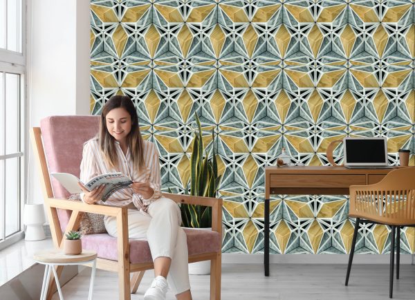 Behang 3D Marmer Hout - Afbeelding 7