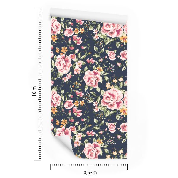 Behang Rozen Oranje Bloemen - Afbeelding 8