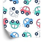 Behang Auto's Kleurrijke Auto's Voor De Kinderkamer